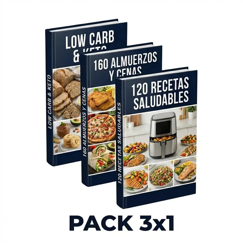 3x1 PACK AIRFRYER: Sácale el 100% a tu freidora (Comidas crujientes, sanas y en minutos)