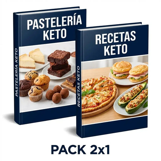 2x1 PACK KETO: Quema grasa comiendo rico (Dulce y Salado sin harinas)