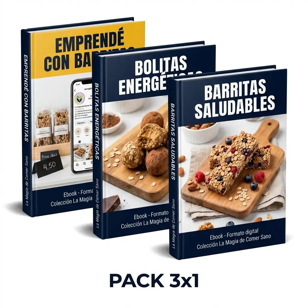 3x1 PACK SNACKS SIN CULPA: Antojos dulces, 100% naturales y económicos