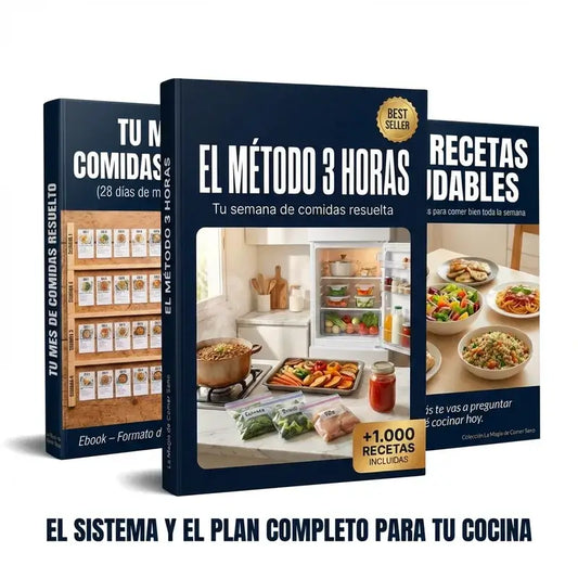 El Método 3 Horas + Tu Mes Resuelto + 1.000 recetas + 5 bonos de regalo
